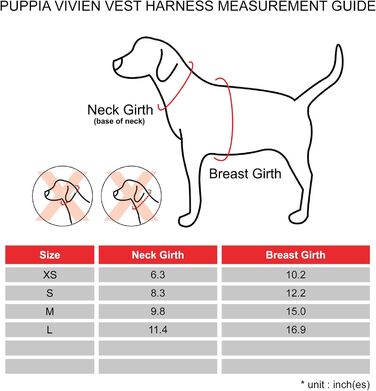 Нашийник для собак Puppia Vivien West - регульований, м'який, з картатим візерунком, для цуценят, анти-тягнучий, оранжевий, L
