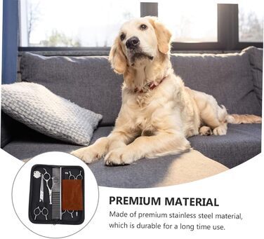 Ножиці для стрижки собак INOOMP з нержавіючої сталі, тример для грумінгу домашніх тварин, професійний інструмент для догляду за шерстю