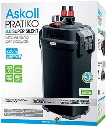 Зовнішній фільтр для акваріума Askoll Pratiko 300 3.0 Super Silent, до 330 л