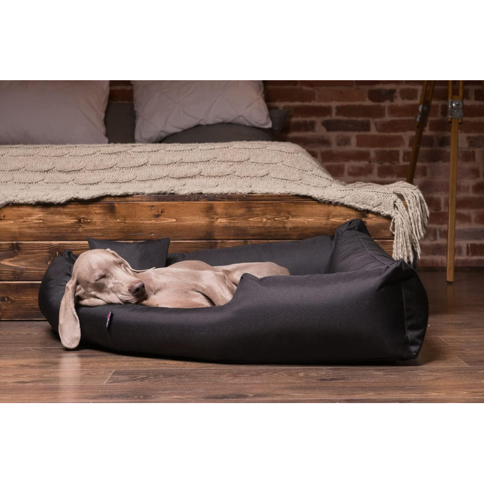 Ортопедичне ліжко для собак Tierlando® Trivia, 80x80 см, темно-червоне, з віско-матрацом