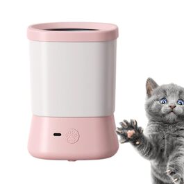 Мийка для лап собак Birtern: портативна, двоступенева, для кемпінгу, подорожей, видалення бруду та сміття, рожева