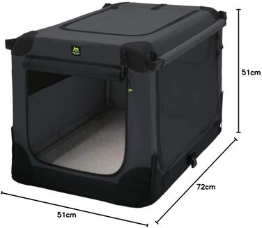 Кіньйон для собак Maelson Soft Kennel - Антрацит, 72 x 51 x 51 см