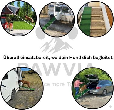 Рампа для собак Extra Lange – 2,6 м, телескопічна, з алюмінію – для великих собак, сумісна з SUV, автодомом та легковими автомобілями – Made in Germany