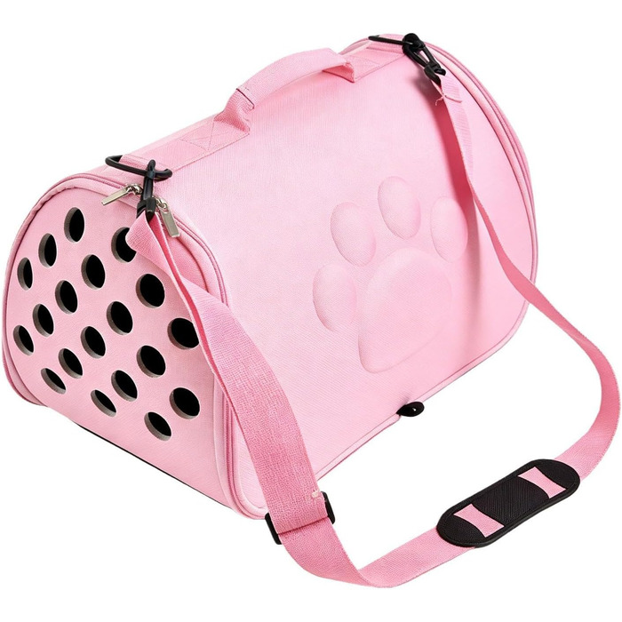 Транспортна сумка для котів Ruwshuuk | Легка сумка для вигулу цуценят та маленьких собак, для подорожей, відпочинку на природі, авіаперельотів, ветеринара, міста, рожева