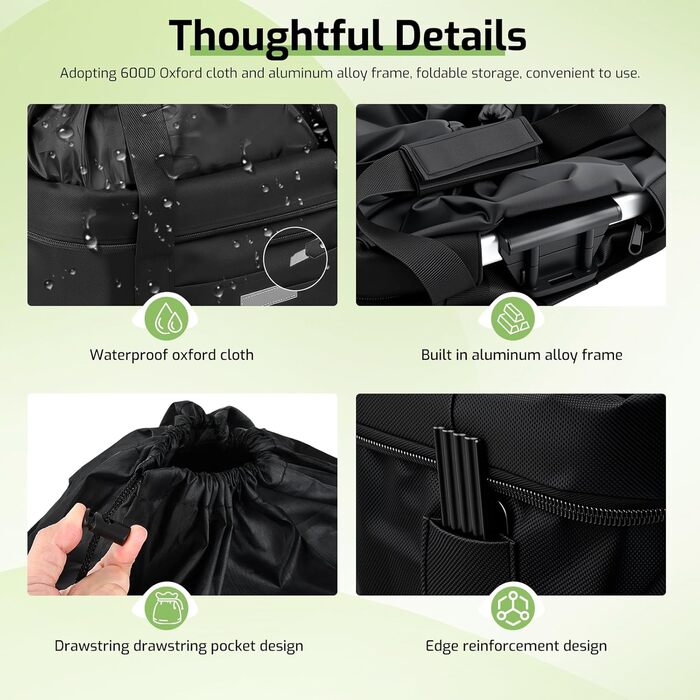 Кошик для велосипеда на кермо, складаний, водовідштовхуючий, знімний, з адаптером для керма, шнурковий замок, для собак, для покупок та подорожей