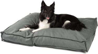 Преміум подушка для собак JAMAXX - ортопедична, з пінополіуретановими гранулами, знімний водонепроникний чохол, сірий колір. Розміри: S (65x50 см), L (90x70x15 см)