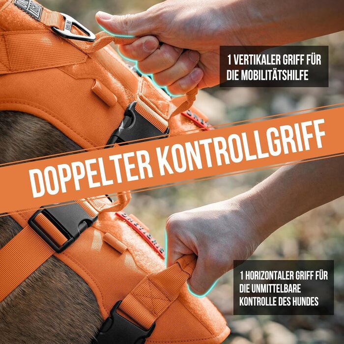 Нагрудник для собак OneTigris T-Bone тактичний, еластичний, з 2 ручками, анти-вислизання, регульований, для полювання, прогулянок, тренувань, активного відпочинку (зелений, M)