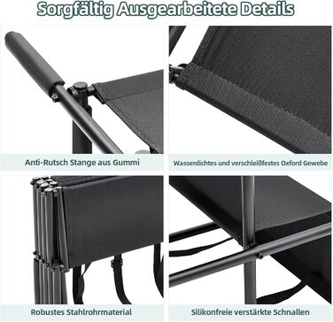 Сходинки для собак: портативна пандус для авто, 4 сходинки, чорний, до 80 кг