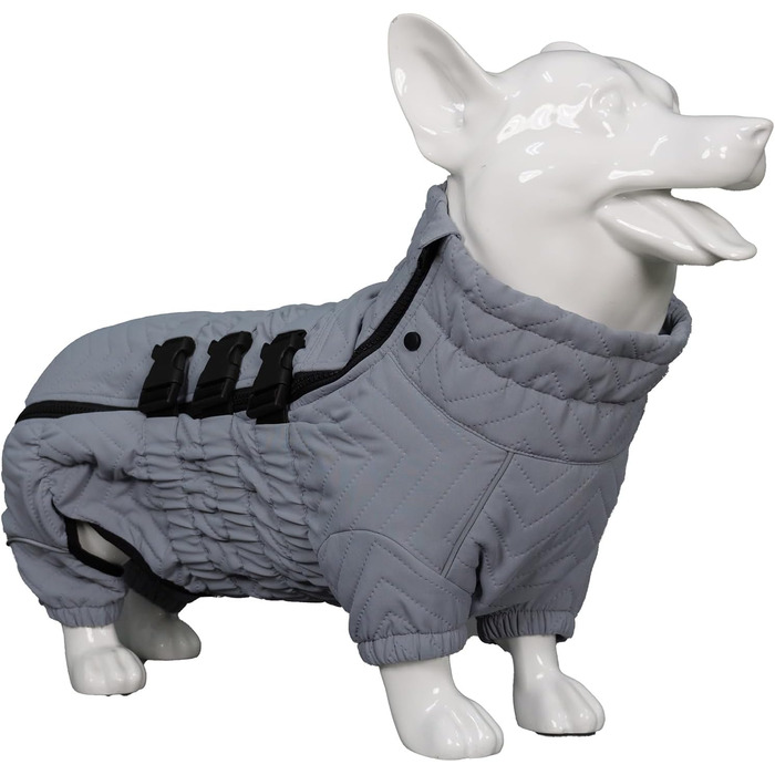 Водонепроникний теплий зимовий жилет для собак з відбиваючими елементами, сірий, XXL, 2XL