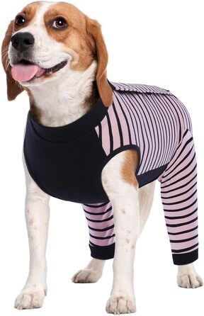 Комбінезон для собак Kuoser після операції на задніх лапах, чорний, розмір L (M(спинка:34см), Рожевий)