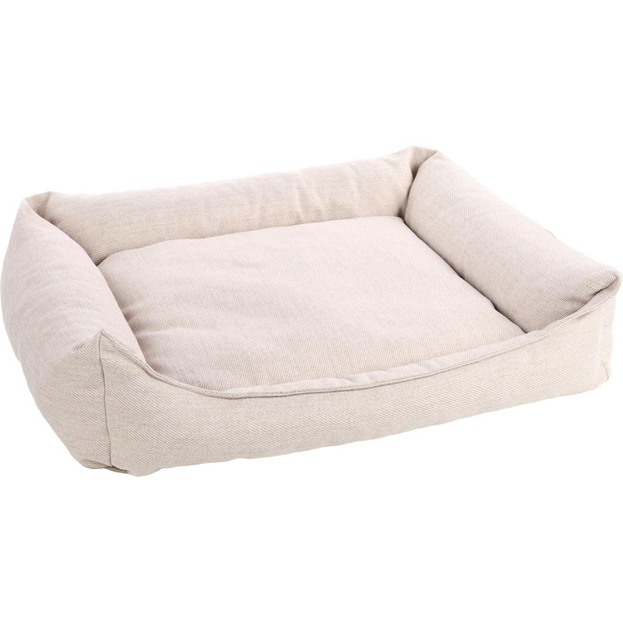 Ортопедичне ліжко для собак Flamingo Baldar – прямокутне, бежеве, 80 см. Комфортне місце для сну та відпочинку вашого улюбленця!
