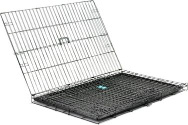 Клітка для собак Carlson Pet Products, металева, з подвійними дверима, велика, чорна
