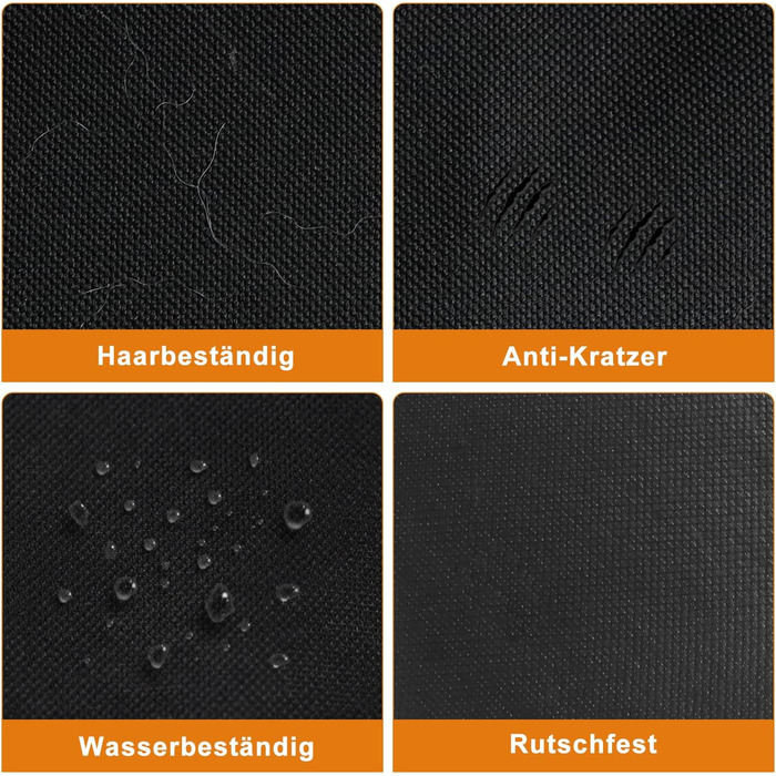 Захисна килимок у багажник для собак Lydonberg, універсальний, неслизький, водонепроникний, для заднього сидіння, міцний, можна прати, для подорожей в авто, вантажівці, SUV (чорний)