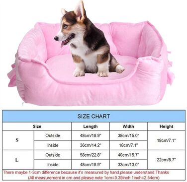 Ліжко для собак та котів Prinzessin, м'яке флісове будиночок, тепле зимове ліжко для цуценят, рожевий колір, розмір L