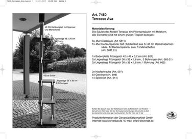 Котячий комплекс CLEVERCAT Outdoor Terrasso AVA, високий, для вулиці, Made in Germany