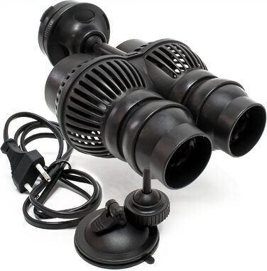 Помпа для акваріума SunSun JVP-202AB, 12000 л/год, 24 Вт, з двома регульованими насадками, присоскою і магнітним кріпленням