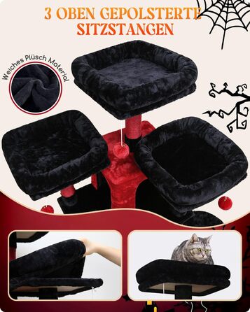 Розкішний котячий комплекс Globlazer 204 см з будиночками, гамаками та когтеточками - для великих котів та кількох котів