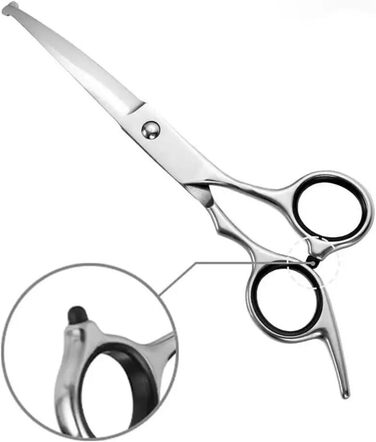 Професійна вигнута ножиця для грумінгу собак 6.88 дюймів - ножиці для собак з ергономічною ручкою, регульованим болтом, з нержавіючої сталі для собак, котів та інших домашніх тварин