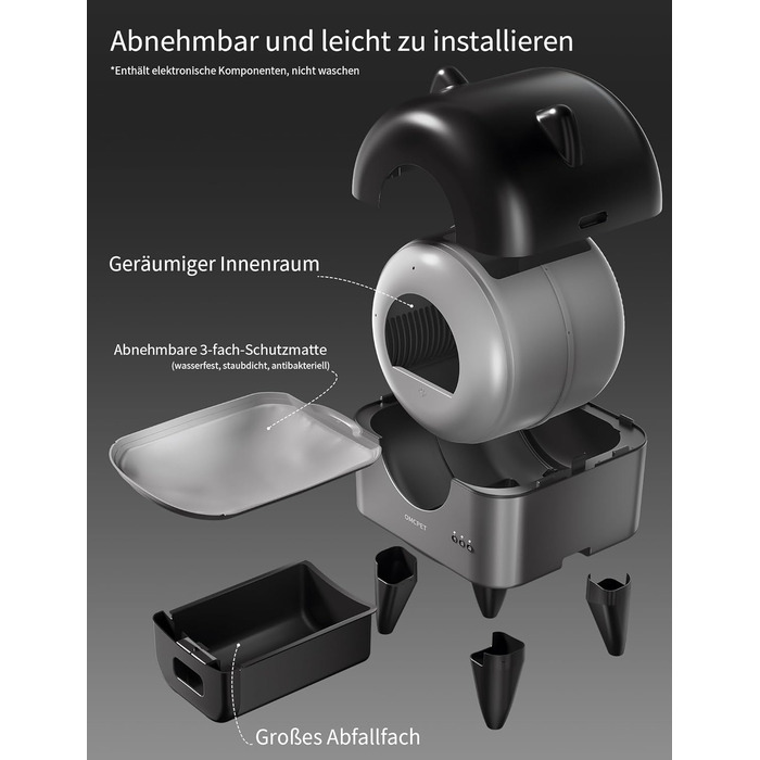 Автоматичний лоток для котів Katzenklo 110л, для кількох тварин, з дезодорацією та додатком