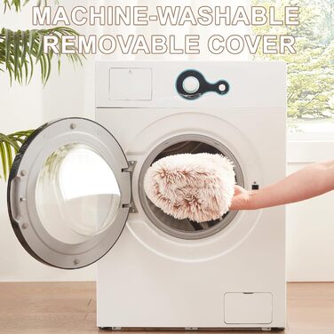 Заспокійливе собаче ліжко у вигляді пончика для маленьких собак, миється, кругле, ліжко для цуценят зі знімним покриттям, м'яке плюшеве ліжко для котів та собак, підходить для тварин до 11,3 кг, 58x58x18 см, Колір: Коричневий