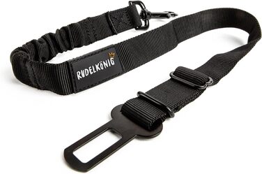 Автомобільний ремінь безпеки для собак Rudelkönig - регульований, чорний