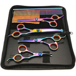 Набір для грумінгу домашніх тварин QUNINE: професійні ножиці для стрижки собак, котів та інших тварин, 11,4–16,5 см