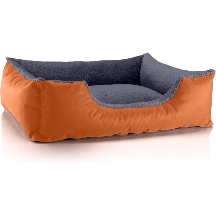 Лягу для собак BedDog Teddy, чорно-коричневий (RUSSET-ROCK), XXL, 80x65x18 см. З міцної Cordura та мікрофлісу, з бортиком, для дому та вулиці