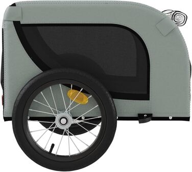 Трейлер для собак Oxford, сіро-чорний, 124x65x66 см, для маленьких собак та котів, модель 94000