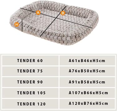 Крісло-ліжко для собак Ferplast - ортопедичне, чорне, 61x46x5 см (XL 122x76x5 см). Знімний чохол, для великих собак