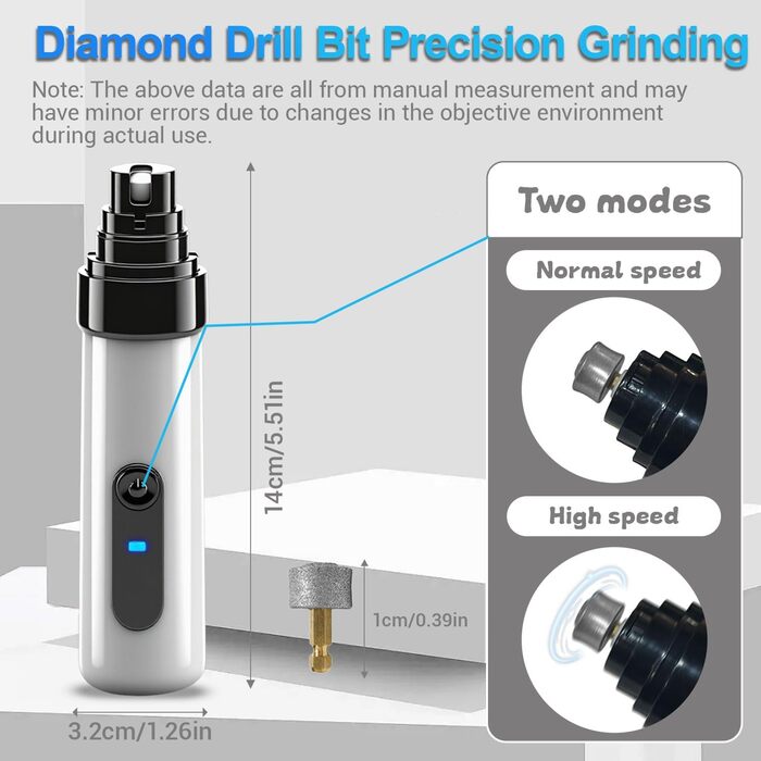 Електричний точило для собачих кігтів Silent Groom Pro - 3 насадки