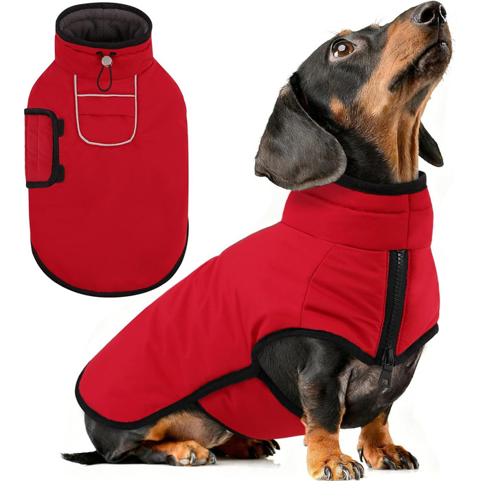 Теплий зимовий одяг для собак AOFITEE: водонепроникний флісовий одяг з інтегрованим шлейкою для малих порід (Йоркширський тер'єр, Вест Хайленд Вайт)