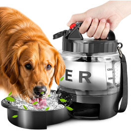 Портативна пляшка для води для собак PETNF, миска для води, не протікає, для великих собак, для подорожей, кемпінгу, прогулянок, пляжу, полювання