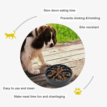 Миска для собак Slow Feeder, інтерактивна, лабіринт, чорна. Запобігає швидкому поглинанню їжі та розповсюдженню розширення шлунку (bloat).