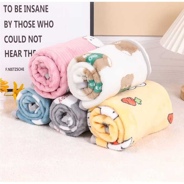 М'яка тепла ковдра для собак та котів з флісу, блакитна, розмір L