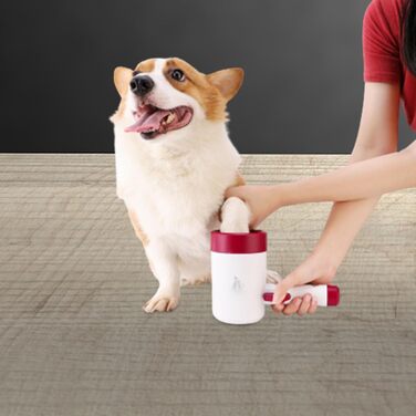 Автоматичний очисник лап для собак: миска для лап з силікону, портативна, обертається на 360 градусів, для маленьких собак та котів, фіолетовий