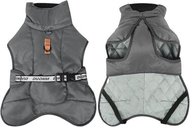 Водонепроникна тепла куртка-жилет для собак великих та середніх порід, 4XL, сірий колір