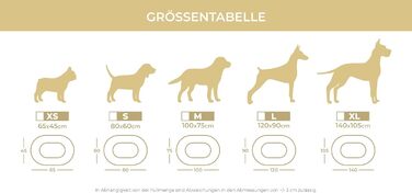 CAZO Oslo: Овальне ліжко для собак та котів, сірий колір, 80 x 60 x 14 см, розмір S