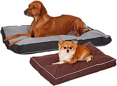 Подушка для тварин Karlie, прямокутна, сіро-чорна, 120x80x12 см