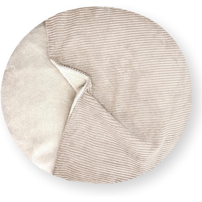 4L Textil Hundebett Vigo з капюшоном: лежанка-будка для собак, ковдра, кошик, спальний мішок, лежанка з корду, подушка для собак середніх розмірів (Бежевий, 90 x 90 x 12 см)