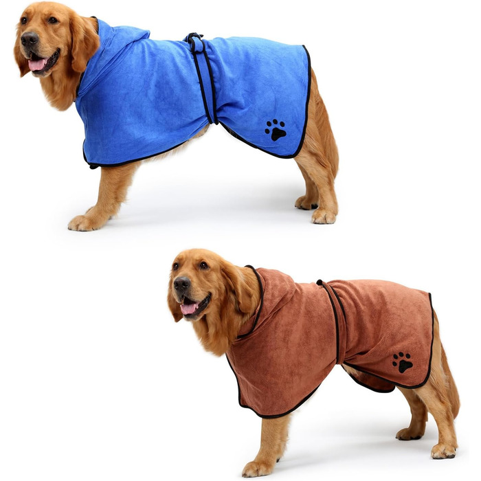 Піжама для котів та собак: вбираюче полотно, швидко сохне, синій L