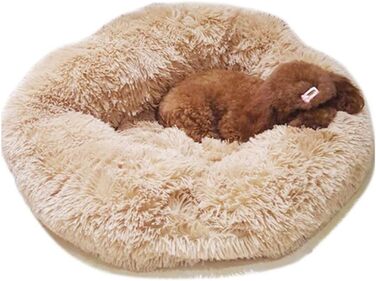 М'яке плюшеве ліжко-гніздо для собак та котів, зелене, 70 см.