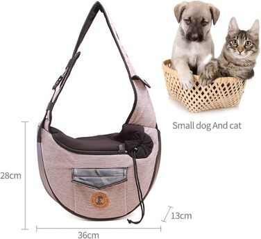 PETCUTE Сумка-переноска для собак та котів - Браун. Ідеальна для подорожей, прогулянок та активного відпочинку.