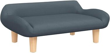 Килимок для собак, м'який лежак для тварин, лежанка-софа для маленьких собак, котів, тканина (темно-сірий)