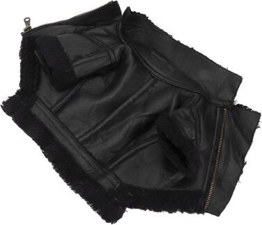 Зимовий теплий куртка для собак від TARSHYRY: шкіряна вітронепроникна модель для великих, середніх та маленьких собак. Стильний мотоциклетний одяг для тварин (S)