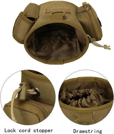 Сумка-мішечок для ласощів для собак: навчання, полювання, Airsoft, іграшки. Чорний колір