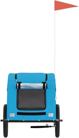 Причіп для велосипеда для собак та котів, блакитний, Oxford-Gewebe та метал