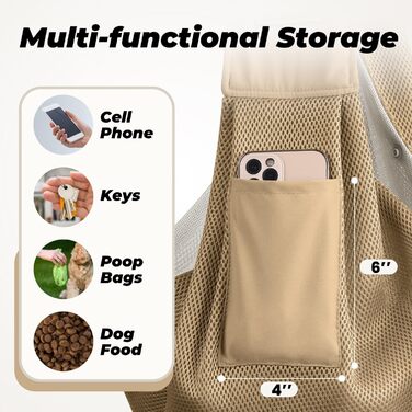 Сумка-переноска для собак та котів, ручна переноска для маленьких собак та кошенят, туристична переноска для цуценят, (Хакі)