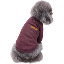 Теплий зимовий пуловер для собак, пухнастий, для цуценят та маленьких собак (XXS, коричневий)