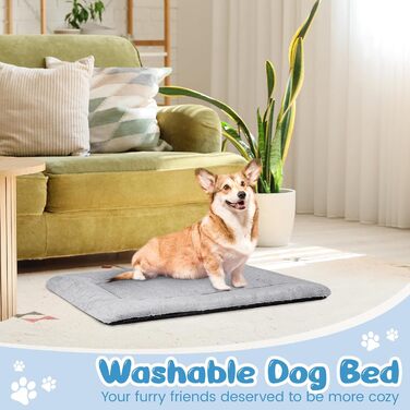 Килимок для собак Baodan, 75x50 см, сірий, для маленьких та середніх порід, з антиковзною основою