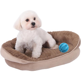 М'яка підстилка для собак та котів, лежанка для тварин, антиковзаюча, хакі, 50x45x17 см